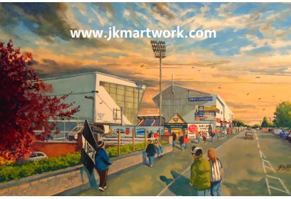 East End Park Stadium 'Going to the Match' Fine Art Print - Dunfermline Athletic FC